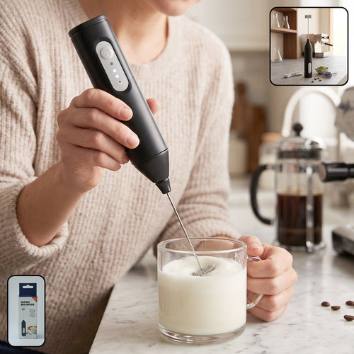 Handheld Electric Milk Frother Battery Coffee Foam Maker Whisk Mixer (1 Pc)